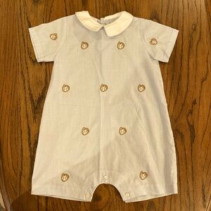 Baby boy baseball romper